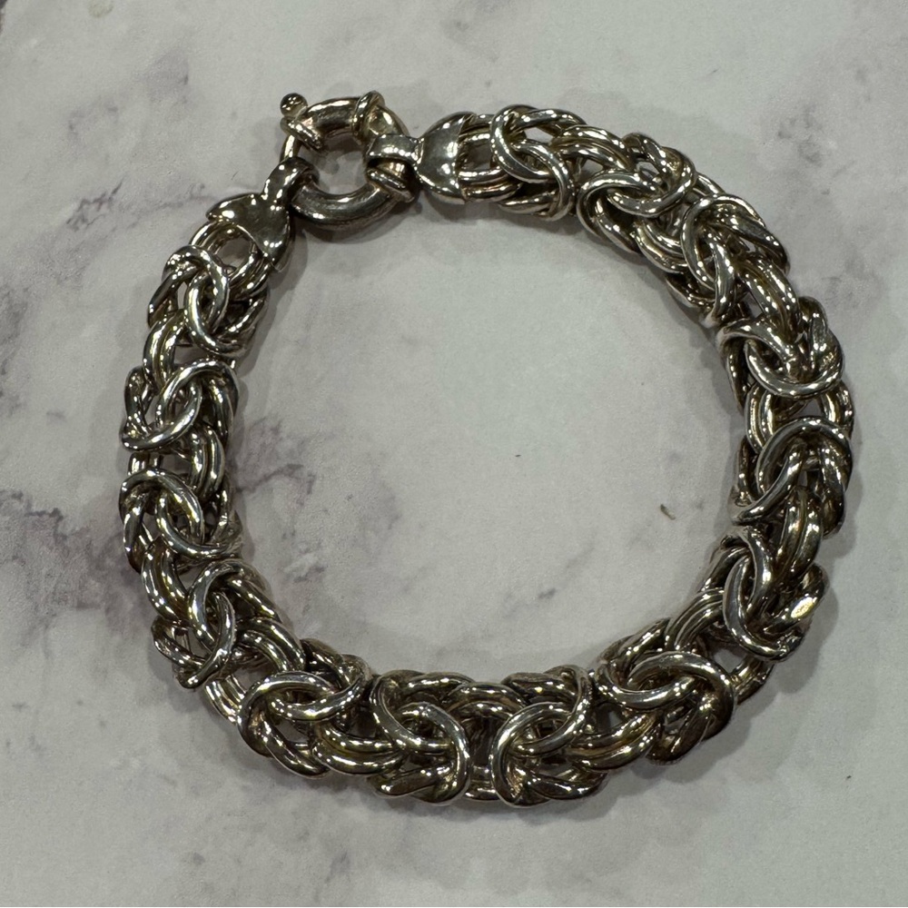 Sterling Silver Byzantine Bracelet
